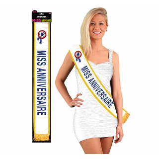 Écharpe miss anniversaire