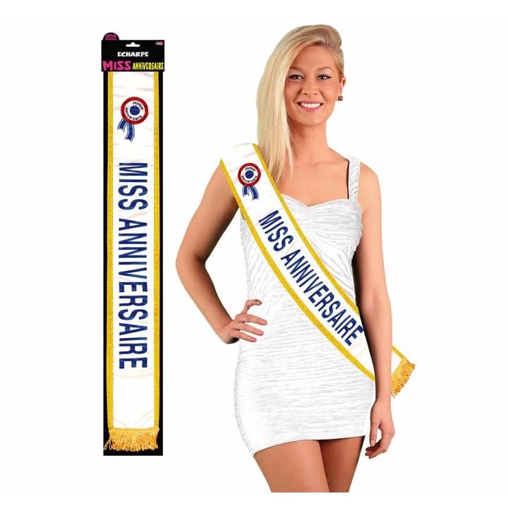 Écharpe miss anniversaire