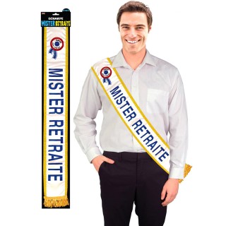 Écharpe mister retraite - anniversaire -articles de fête