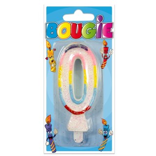 Bougie anniversaire chiffre "0"- Article de fête