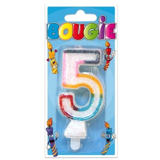 Bougie anniversaire chiffre "5" - Article de fête