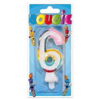 Bougie chiffre 6