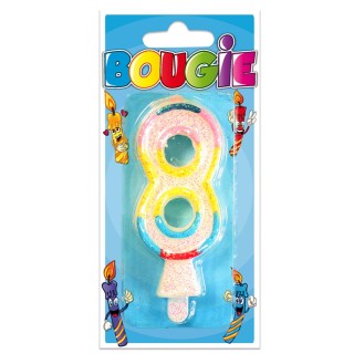 Bougie chiffre 8